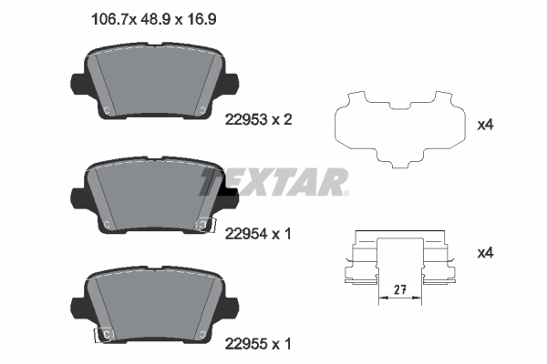 Set placute frana spate OPEL INSIGNIA B COUNTRY GRAND SPORT 1.5-2.0D TEXTAR