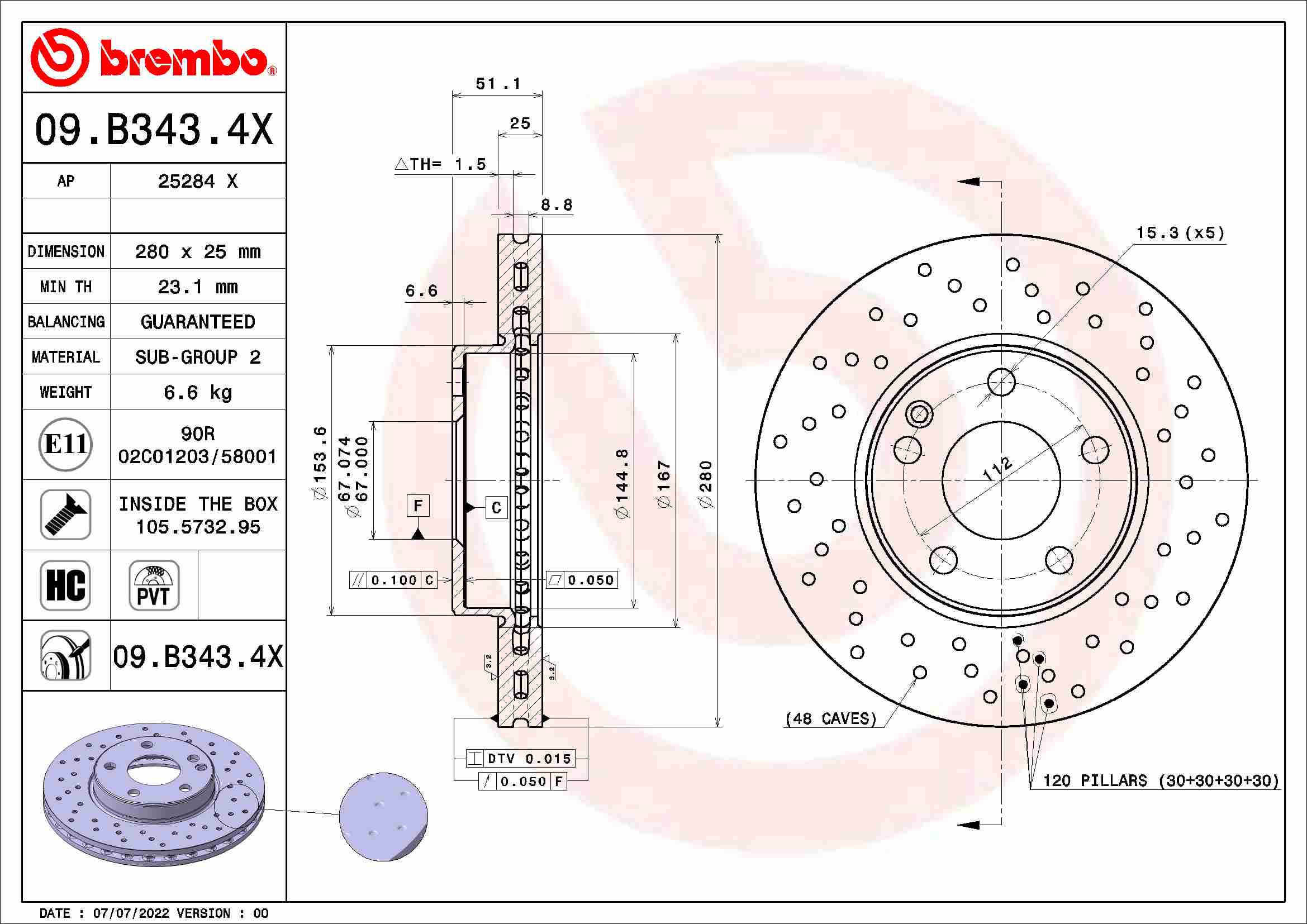 Disc frana BREMBO