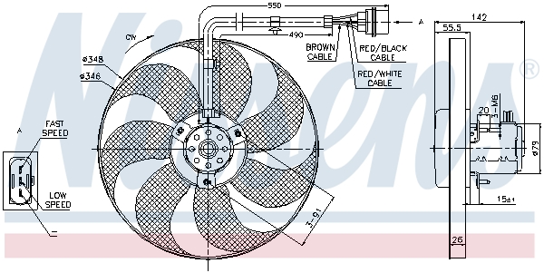 Ventilator, radiator NISSENS