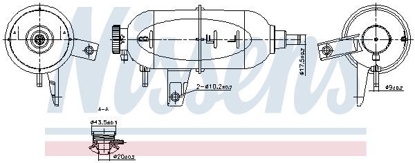 Vas expansiune racire NISSENS Toyota Fortuner Hilux VII 06.04- Plastic 0.6L cu capac