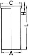 Cămaşă cilindru KOLBENSCHMIDT 88.925 mm diametru interior, 93.71 mm diametru exterior, 4.76 mm lățime, 215.9 mm lungime