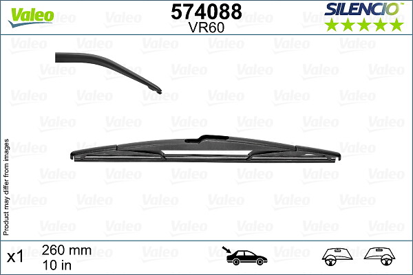 Lamela ștergător VALEO Silencio spate 260mm Renault Captur II 01.20- 1pcs