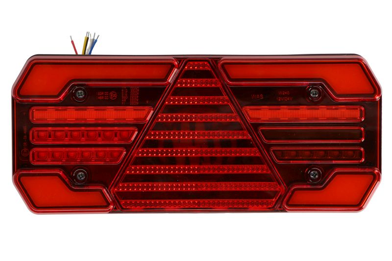 Stopuri spate WAS LED 12/24V indicator ceata marsarier frana parcare reflector triunghiular lungime cablu 2m dreapta IP6K9K