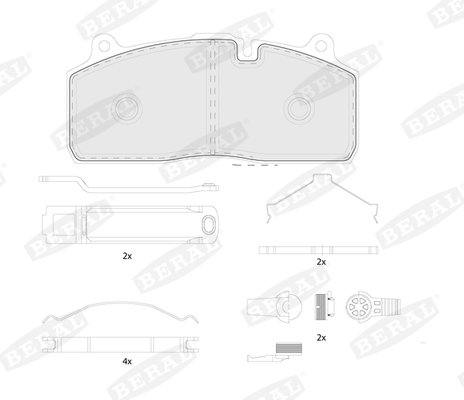 Set placute frana,frana disc BERAL