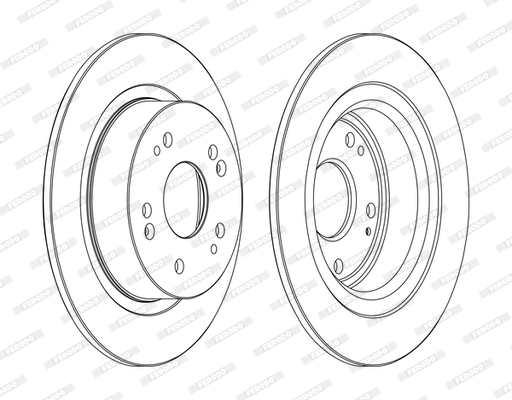 Set Discuri Frana Spate 282mm 5 Gauri Honda Accord VIII IX HR-V 1.5-3.5 06.08- FERODO