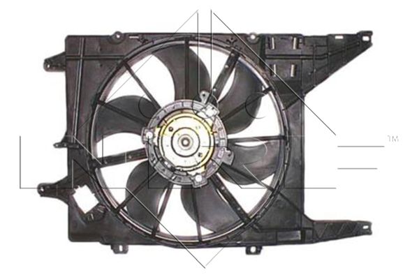 Ventilator radiator cu carcasa NRF Dacia Logan Sandero Lada Largus Renault Logan VW Passat B6 380mm 12V 300W 6 palete