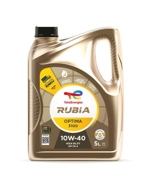 Ulei de motor TOTAL RUBIA OPTIMA 5L 10W40 Low Saps API CH-4 CI-4 CI-4+ CJ-4 CK-4 ACEA E11 E6 E7 E8 E9