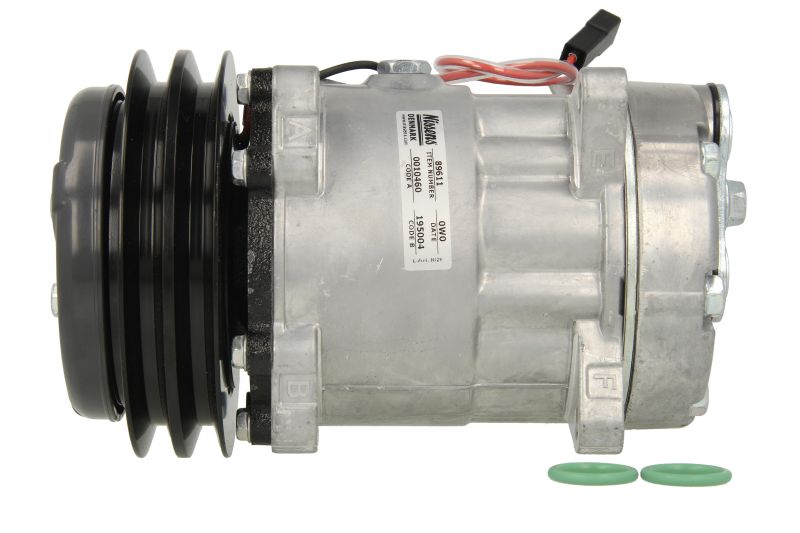 Compresor aer condiționat NISSENS MASSEY FERGUSON SD7H15 R134a 12V Fulie 118mm 2 caneluri PAG 46 130ml