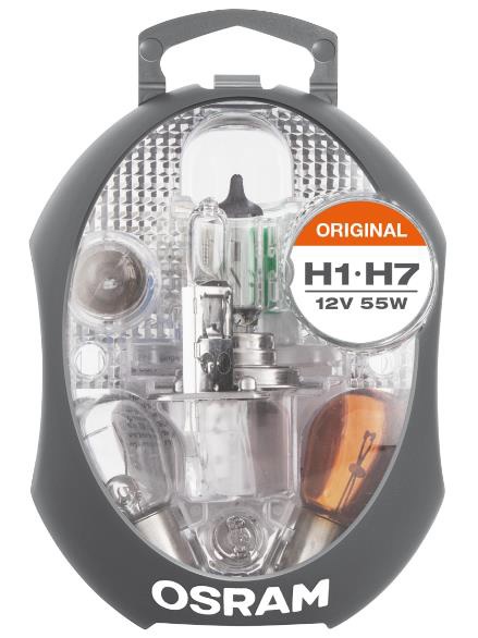 Sortimente becuri OSRAM 12V 5 buc H1/H7 P21/5W P21W PY21W R5W W5W Siguranta 15A 20A 30A