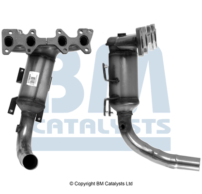 Convertor catalitic EURO 4 BM CATALYSTS FIAT 500 FORD KA 1.2 Runda Benzina Omologare E9-103R Kit montare Da