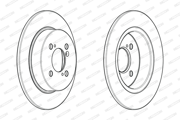 Set discuri frana FERODO spate Suzuki Swift IV 1.2/1.3D 10.10- diametru 259 mm grosime 9 mm 4 gauri fixare dreapta/stanga