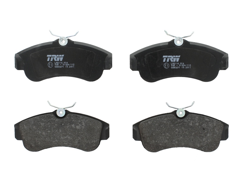 Set placute frana Fata TRW NISSAN ALMERA II PRIMERA 1.5-2.0 06.90-11.06 Inaltime 57.2mm Latime 129.9mm Grosime 16.7mm