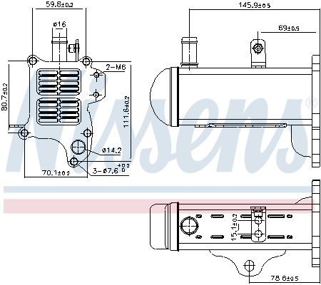 Supapa EGR NISSENS racit cu apa Suzuki Grand Vitara II 1.9D 10.05-02.15 Sistem reciclare gaze