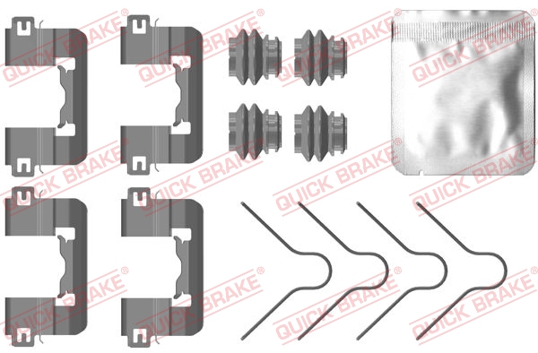 Set accesorii montare placute frana Fata KIA PICANTO 1.0/1.2 03.17- AKEBONO QUICK BRAKE