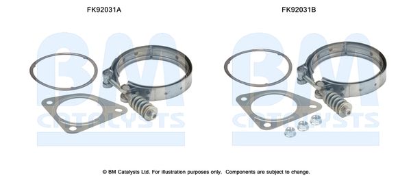 Set montare sistem esapament BM CATALYSTS OPEL ASTRA J GTC CORSA D INSIGNIA A SAAB 9-5 1.6 11.06- 0,28 kg