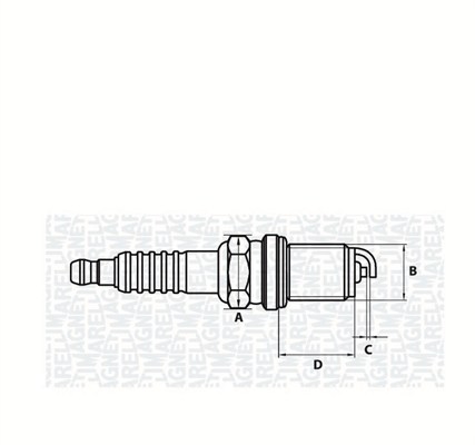 Bujie scanteie MAGNETI MARELLI M14 Pas 1.25mm Cheie 16mm Lungime 19mm 1 Electrod Distanta Electrod 1mm KIA CARENS RIO NISSAN MAXIMA