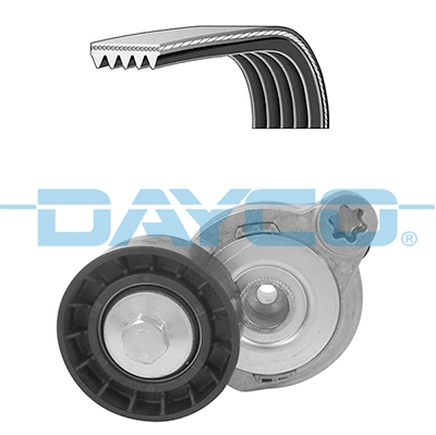 Set curea transmisie caneluri DAYCO Multi-V-belt tensioner VOLVO S60 II S80 II V60 I V70 III XC60 I XC70 II 2.0D/2.4D 03.06-07.18