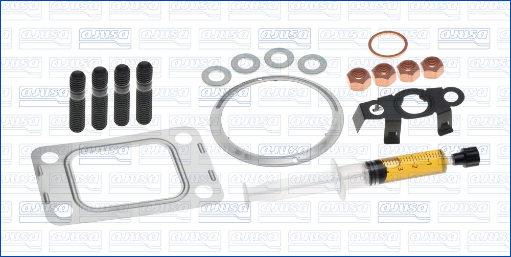 Set montaj turbocompresor AJUSA cu garnituri FIAT DUCATO, PEUGEOT BOXER 3.0D 04.06- autoblocare