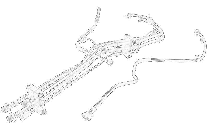 Furtun Combustibil OE MERCEDES Sistem Alimentare Conducte Fuel Hose Harness 628 470 84 66 DB