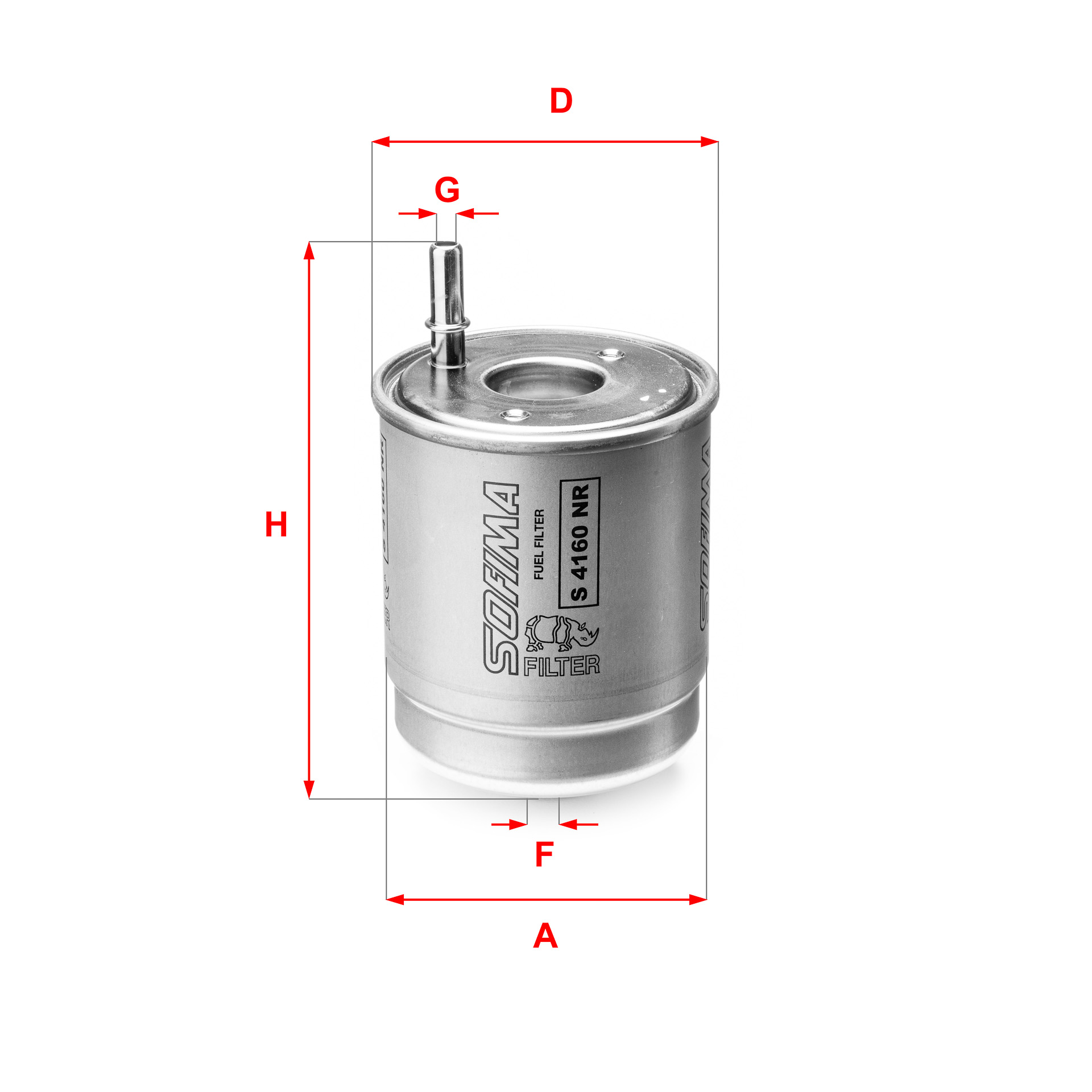 Filtru combustibil SOFIMA Hyundai I30 Kia Ceed Proceed Xceed 1.6D 1.6DH 08.18- Diametru exterior 95mm Inaltime 160mm