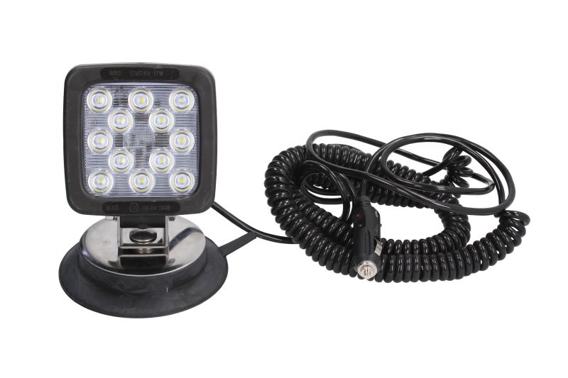 Lampa de lucru LED 12/24V 17W 1750lm 12 LED 101mm lungime 101mm inaltime 60mm adancime comutator sarma spirala 7m magnet WAS