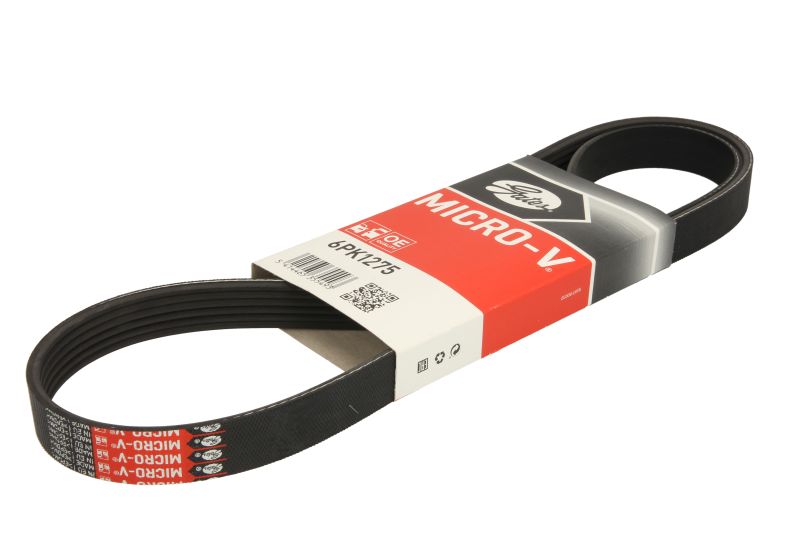 Curea transmisie cu caneluri GATES Multi-V-belt 6PK1275 Lungime 1275.0 mm Latime 21.4 mm Numar nervuri 6.0 negru