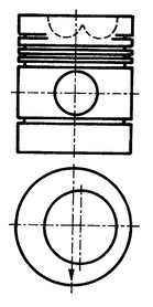 Piston KOLBENSCHMIDT diametru 91,48mm STD lungime 109,5mm pivot 31,75mm inaltime compresie 61,9mm IVECO MASSEY FERGUSON PERKINS