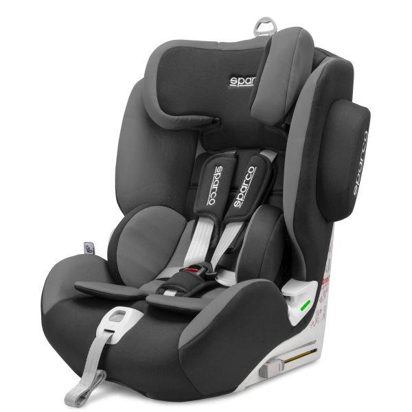 Scaun copil SPARCO ECE R129 I-SIZE 9-36 kg 76-150 cm Negru/Gri ISOFIX