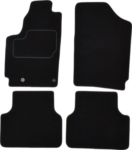 Covoraș podea textil velours față/spate negru set PEUGEOT PARTNER/MINIVAN 04.04-12.15 MAMMOOTH