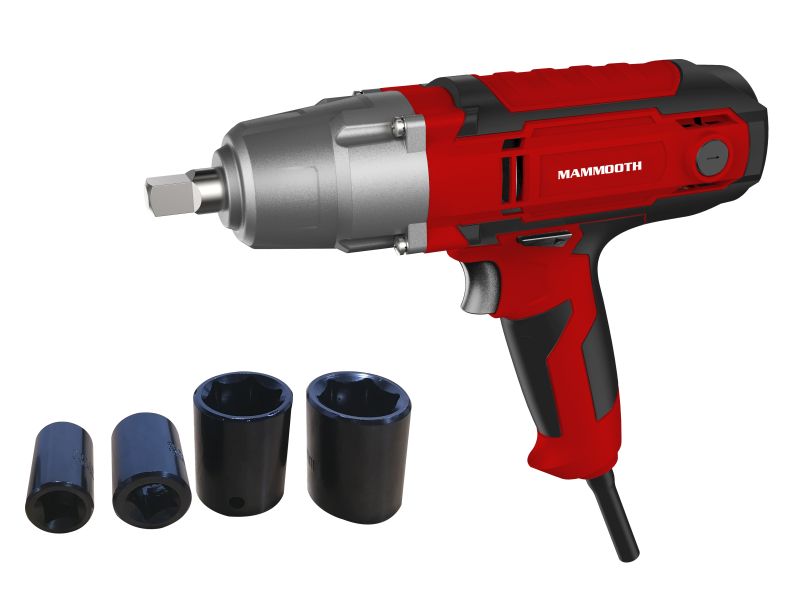 Pistol de impact pneumatic MAMMOOTH patrat exterior 1/2 cuplu maxim 320Nm 230V 450W 3,80kg