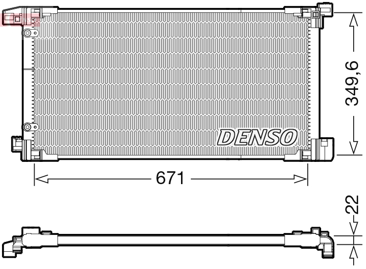 Condensator climatizare DENSO A/C Toyota Prius PHV 1.8H 01.16- fără uscător agent frigorific R 134a