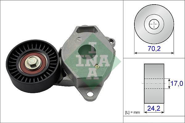 Intinzator curea transmisie Multi-V DAIHATSU CHARADE VIII TOYOTA AURIS COROLLA URBAN CRUISER YARIS 1.33 Diametru 70.2mm Latime 24.2mm INA