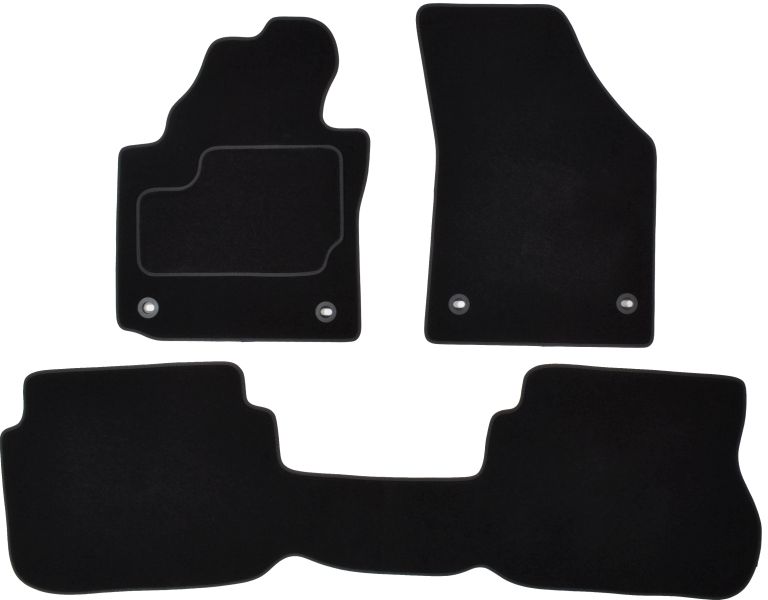 Covoras podea textil velours set negru VW CADDY III 03.04-08.10 7 locuri duba marca MAMMOOTH