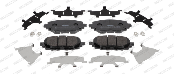 Set placute frana Fata FERODO ABARTH FIAT MAZDA 53.5mm 122.3mm 14.5mm Scazut metalic R90 Homologated