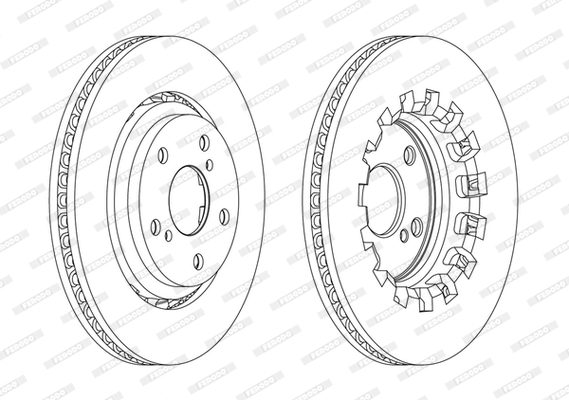 Set discuri frana Spate Dreapta/Stanga Mitsubishi Endeavor Grandis 2.0D/2.4/3.8 01.03-12.11 Diametru 302mm Grosime 10mm 5 gauri