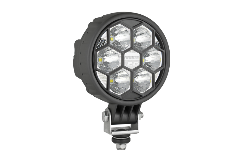 Lumina de lucru WESEM LED 12/24V 24W 1500lm 6 LED-uri adancime 74mm diametru 117mm cadru plastic carcasa aliaj unghi 4 grade