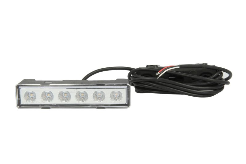 Girofar Rotativ Galben 12/24V LED 2 Programe Montare Verticală Fără Ștecher Abajur Alb Cablu 3m Înălțime 45.9mm Lățime 112.9mm WAS