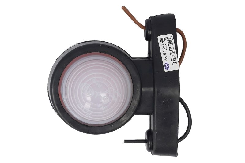 Lumina de clarificare HELLA obrysówka rundă cauciuc fire albe rosii Inaltime 85mm Adancime 86mm Lampa Halogen Tensiune 24V/12V