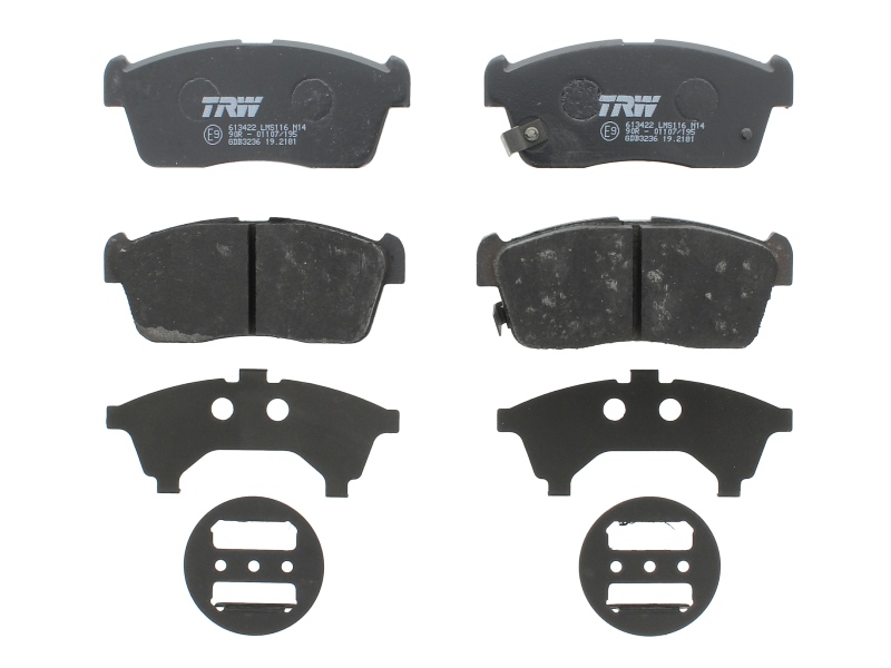 Set placute frana Fata TRW DAIHATSU SIRION YRV NISSAN PIXO SUZUKI CARRY IGNIS 1.0/1.3/1.5 03.00- 45.5mm 108.7mm 15.0mm