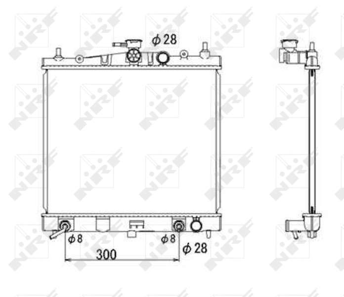 Radiator motor aluminiu 380.0mm inaltime 451.5mm latime 16.0mm grosime Nissan Micra Note NRF