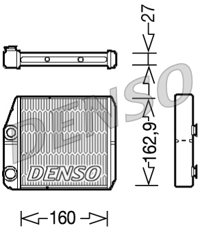 Schimbator Caldura Incalzire Habitaclu DENSO FIAT DUCATO 2.0D/2.3D/3.0D 06.11- Inaltime 163mm Latime 160mm Grosime 27mm