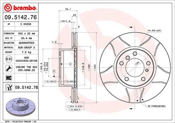 Disc frana BREMBO