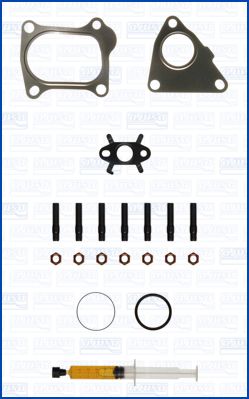 Set montaj turbocompresor AJUSA cu garnituri NISSAN KUBISTAR NOTE 1.5D 04.06- autoblocare 0,22kg