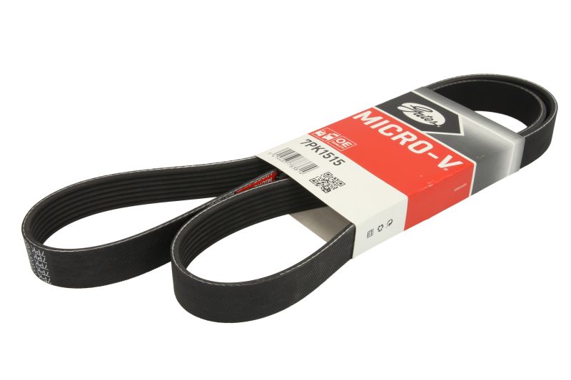 Curea transmisie cu caneluri Multi-V-belt 7PK1515 negru 1515.0mm 24.9mm 7 nervuri TOYOTA GATES