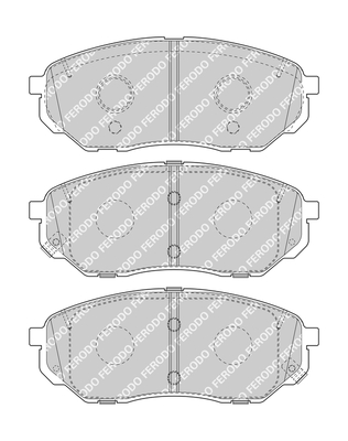 Set Placute Frana Fata FERODO Hyundai Santa Fe IV Kia Sorento III Inaltime 58.8mm Latime 152.3mm Grosime 17.0mm Senzor Uzura Da