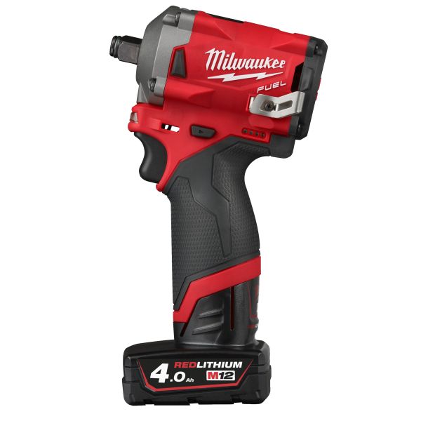 Pistol impact acumulator MILWAUKEE M12 FUEL 1/2` 339Nm 12V 2x2/4Ah Li-Ion baterii incluse încărcător 230V