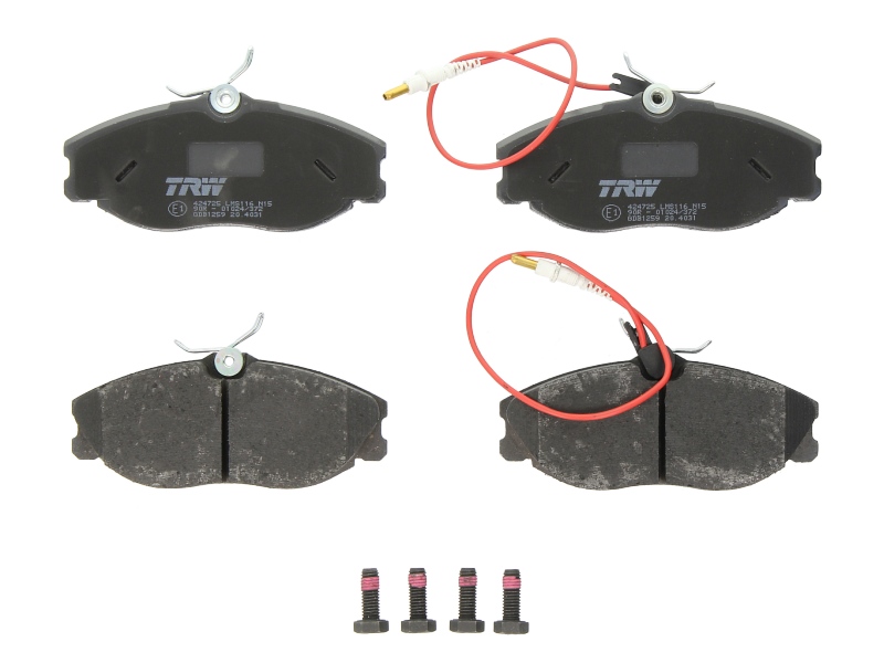 Set placute frana disc Fata TRW cu suplimente suruburi ghidare etrier Citroen Xsara ZX Peugeot 306 406 607 2.0 2.0D 2.2