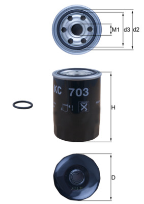 Filtru combustibil KNECHT MAZDA 3 CX-30 1.8D Diametru exterior 85.0 mm Inaltime 103.0 mm Filtru insurubabil