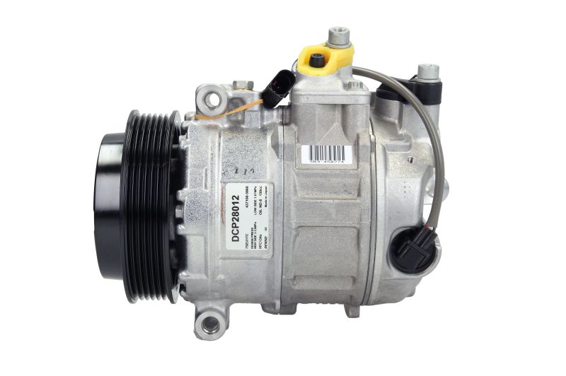 Compresor aer condiționat DENSO 7SEU17C Porsche 911 Boxster Cayenne Cayman Panamera R134a 12V Ø120mm 6 nervuri PAG 46 150ml