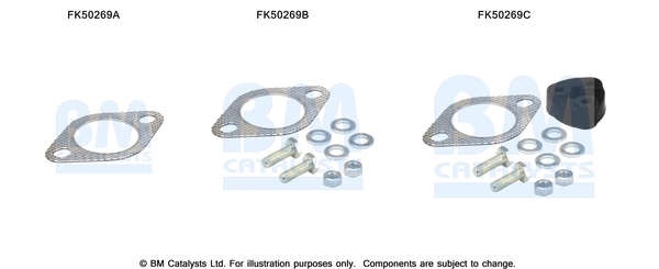 Set montare sistem evacuare BM CATALYSTS ISUZU TROOPER II OPEL MONTEREY A 3.1D/3.2 08.91-07.98